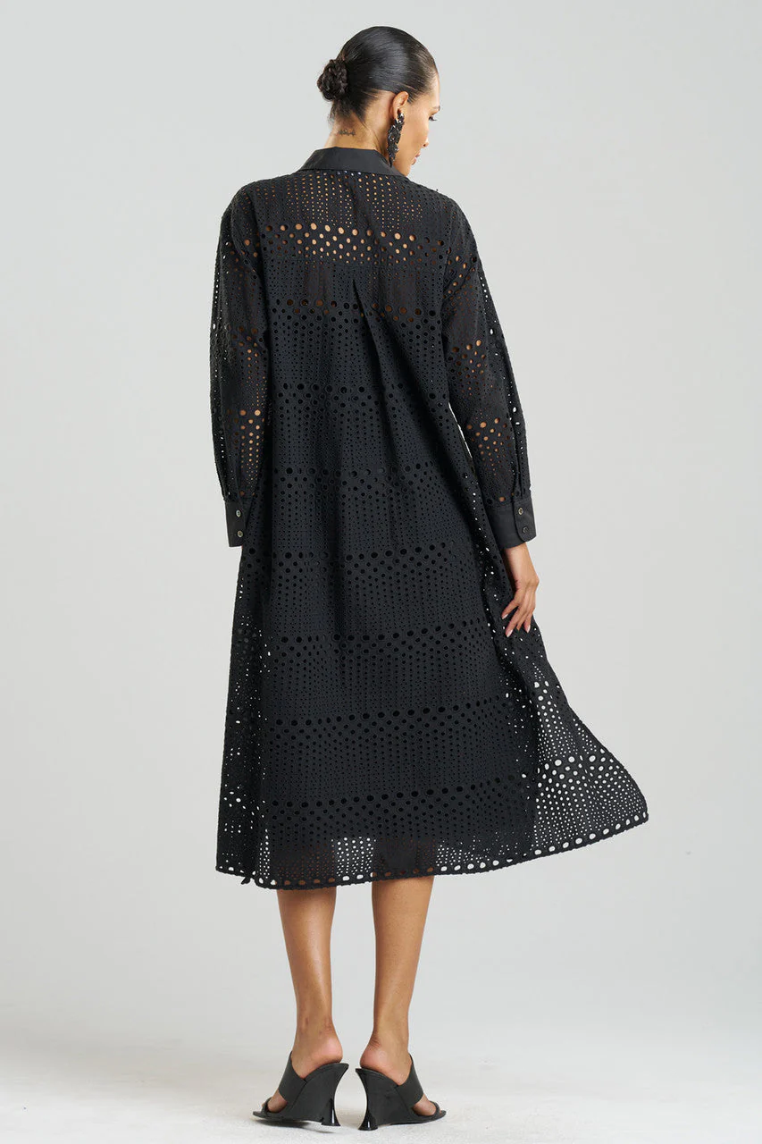 Round Eyelet Oversized Shirtdress - Image 2