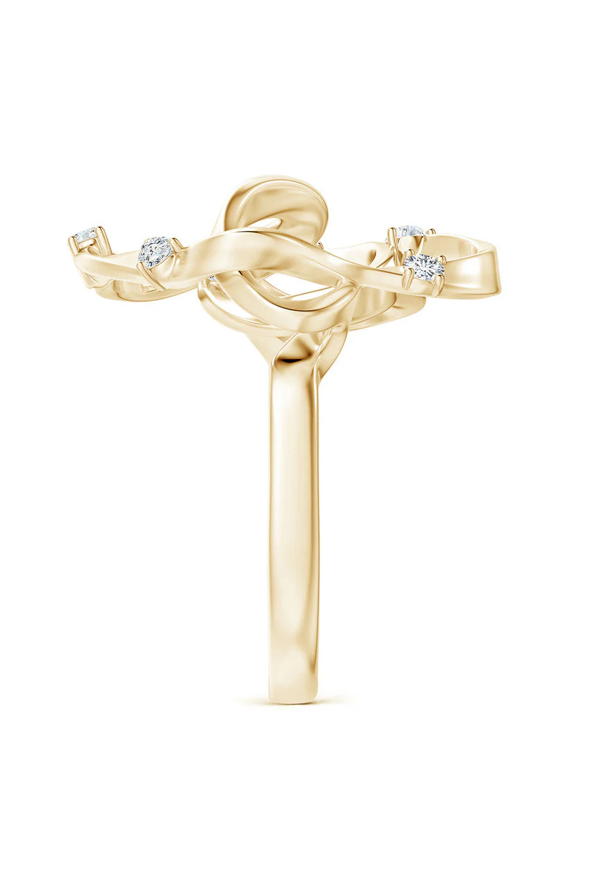 Sakura 14k Scattered Diamond Ring - Image 3