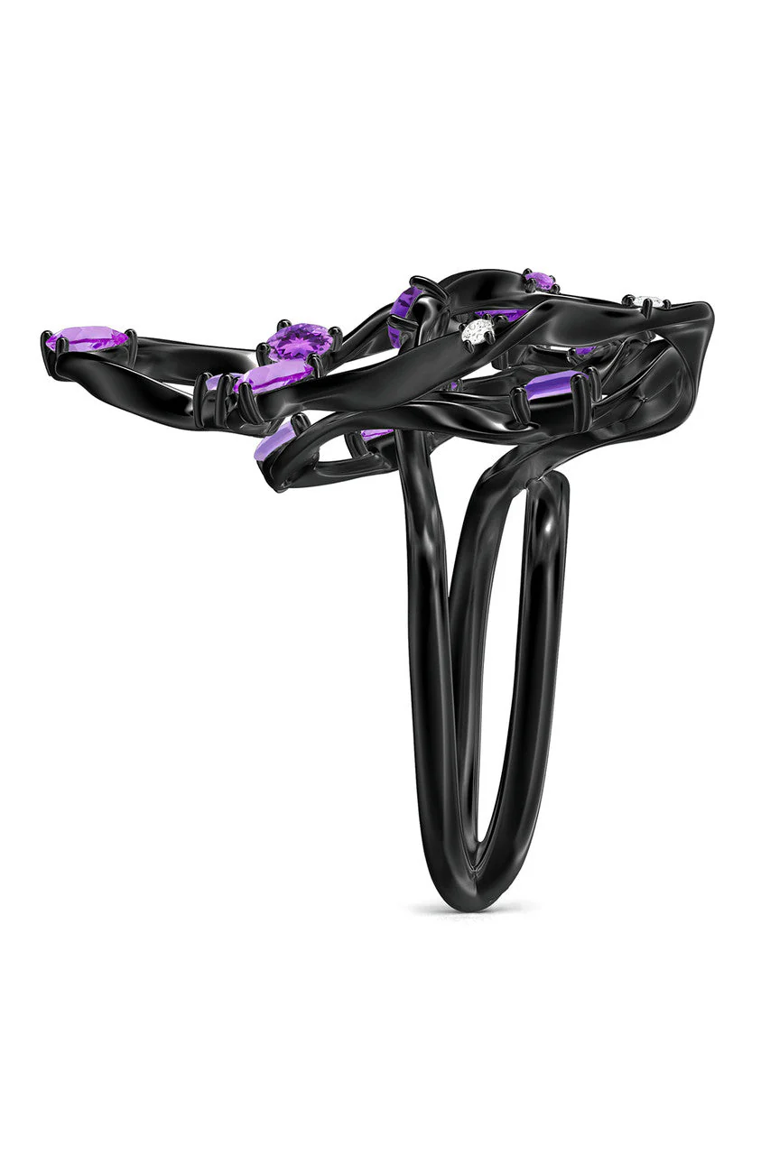 Sakura Dispersed Amethyst Ombre Cocktail Ring - Image 3