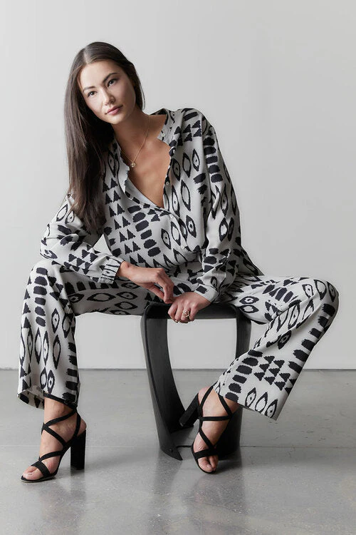 Samarkand-Fluid Crepe Tunic Shirt - Image 6
