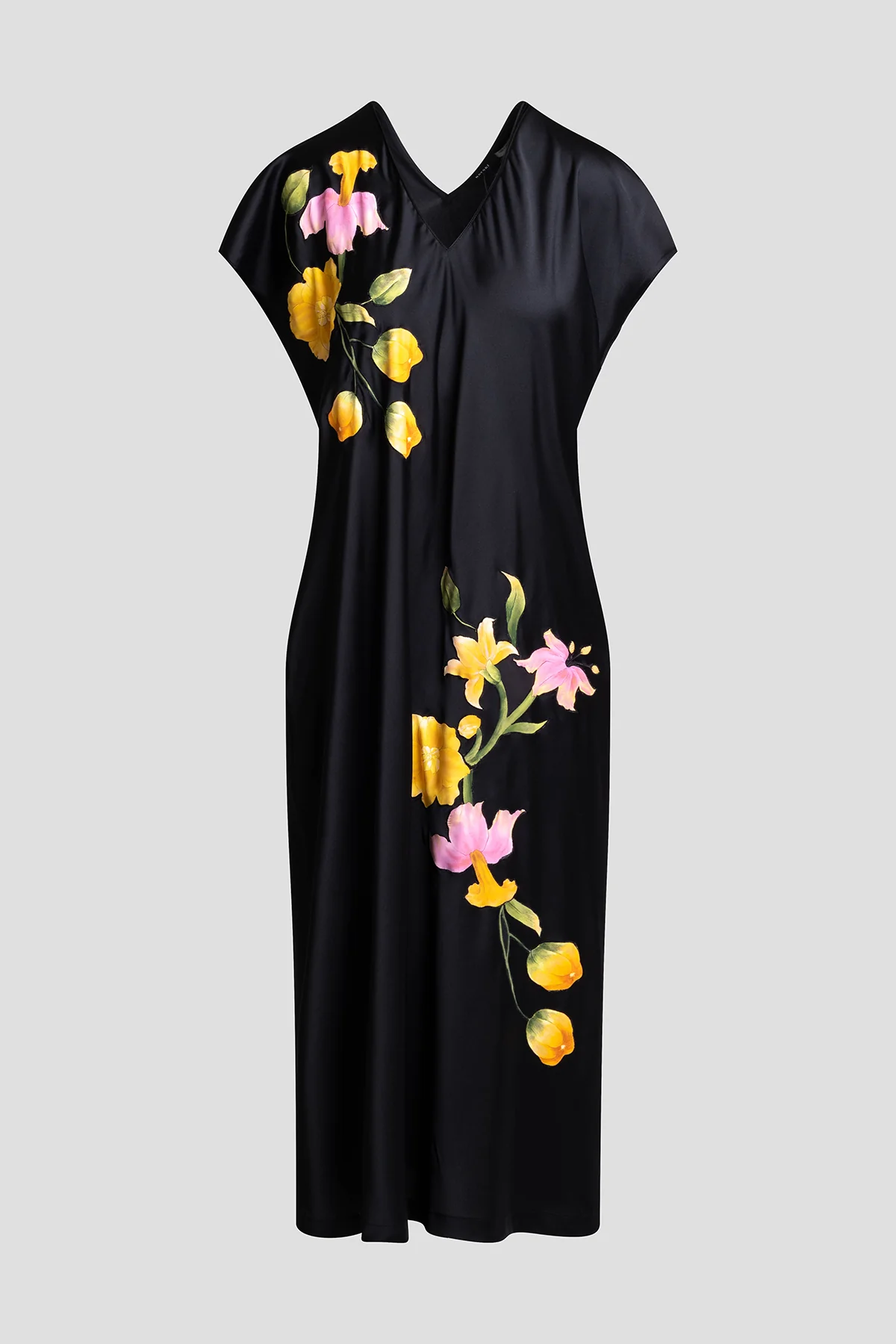 Satin Essentials Embroidered Short Sleeve Caftan - Image 4