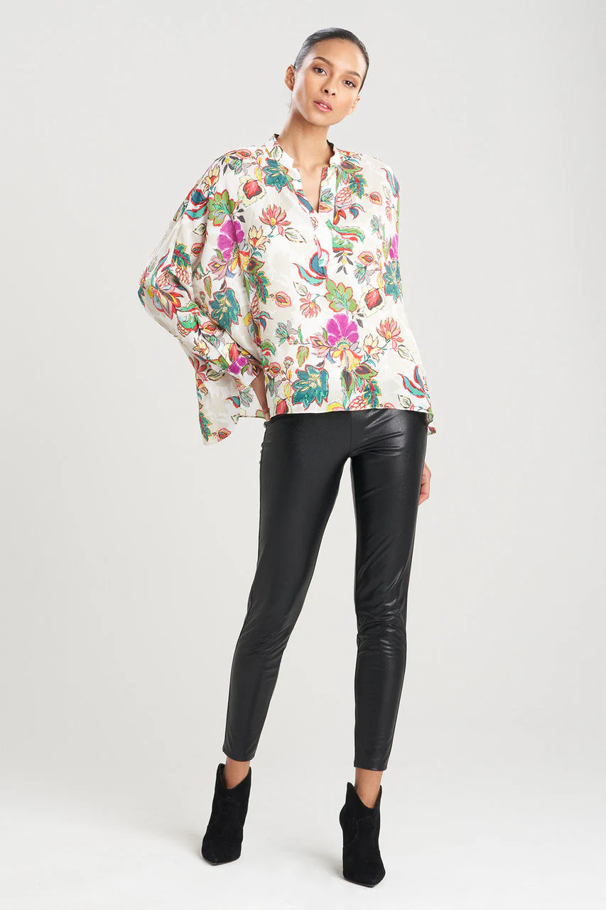 Sayuri Viscose Silk Crepê de Chine Caftan Shirt - Image 5