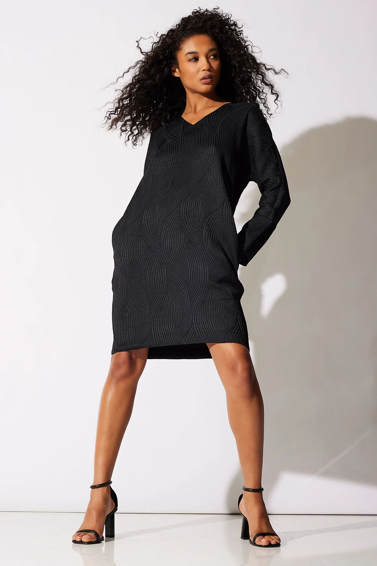 Scroll Jacquard Wedge Dress