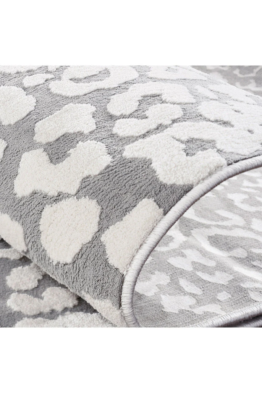 Serengeti- Light Grey Leopard Rug - Image 3