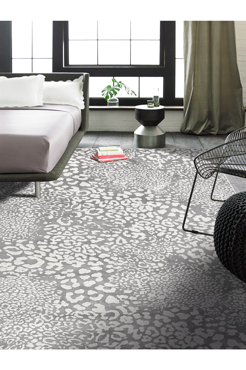 Serengeti- Light Grey Leopard Rug - Image 8