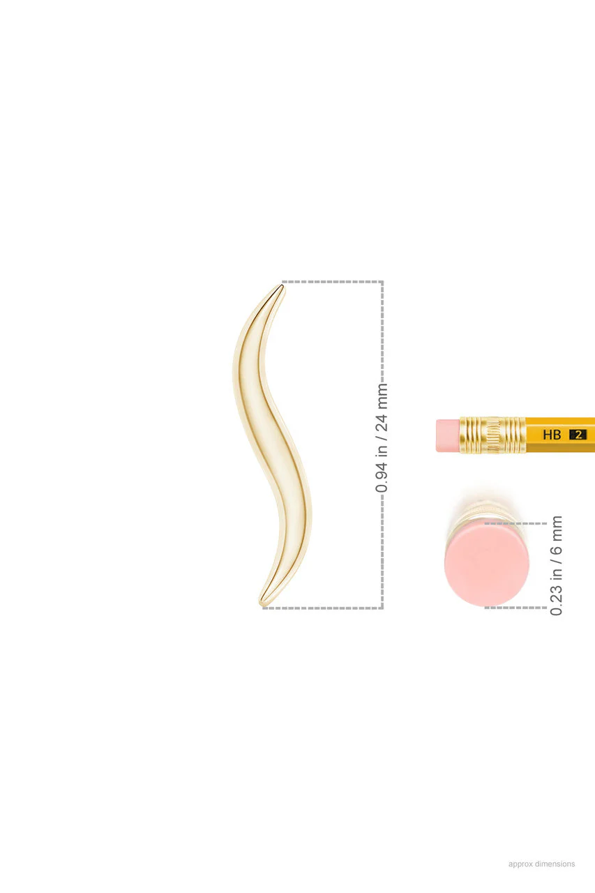 Shangri-La Brushstroke 14k Gold Stud Earrings - Image 4