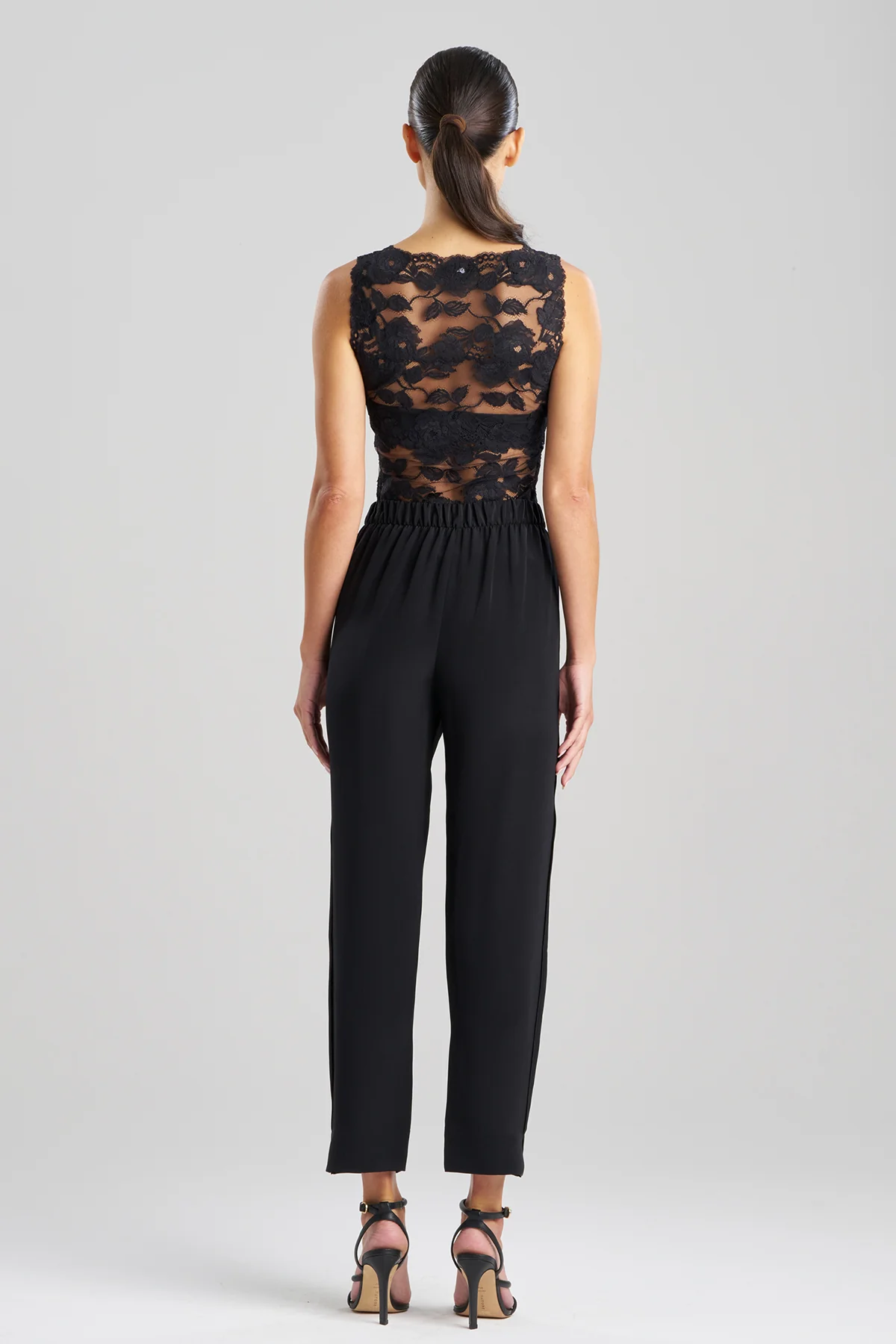 Silk Crepe Tapered Pants - Image 2
