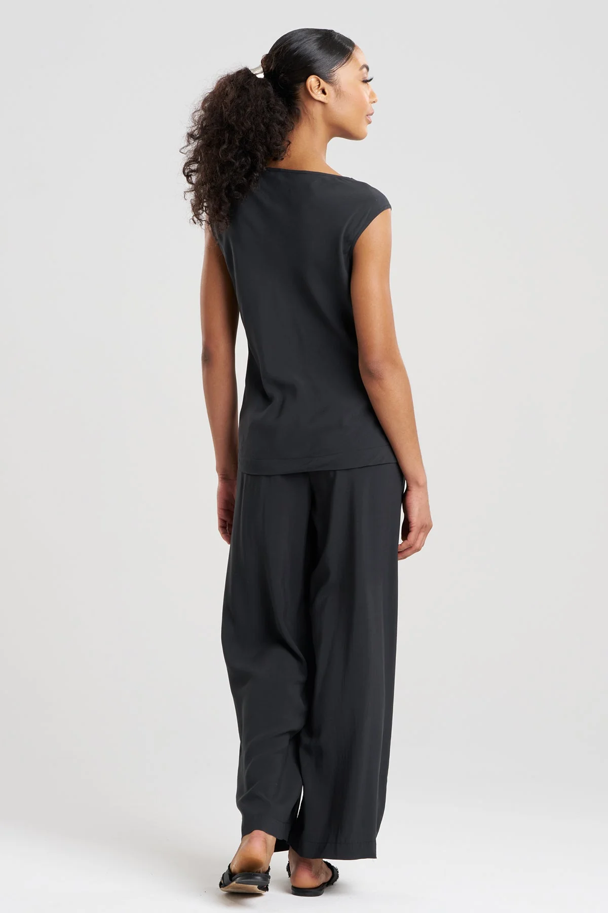 Sleek Silk Modal Cowl Top PJ - Image 2