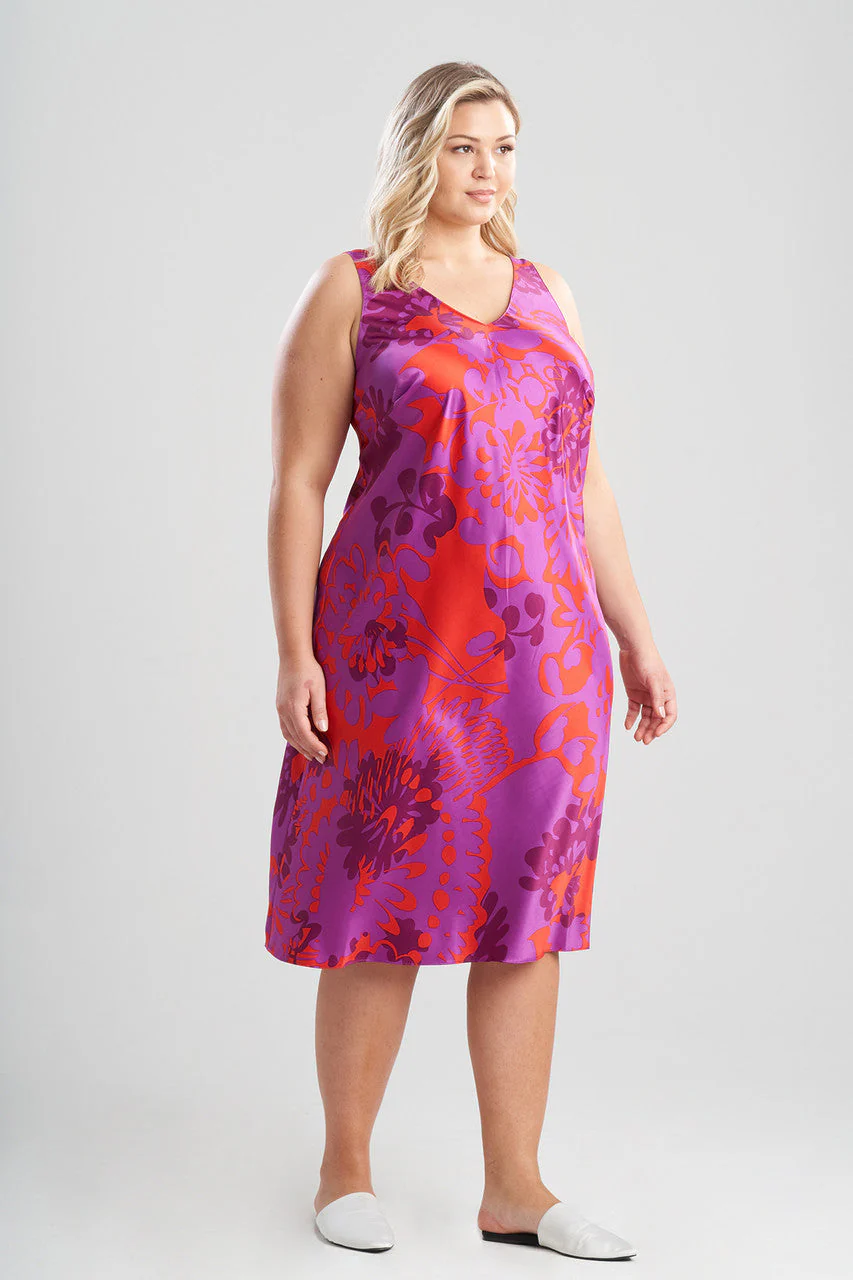 Soleil-Printed Matte Satin Gown - Image 5