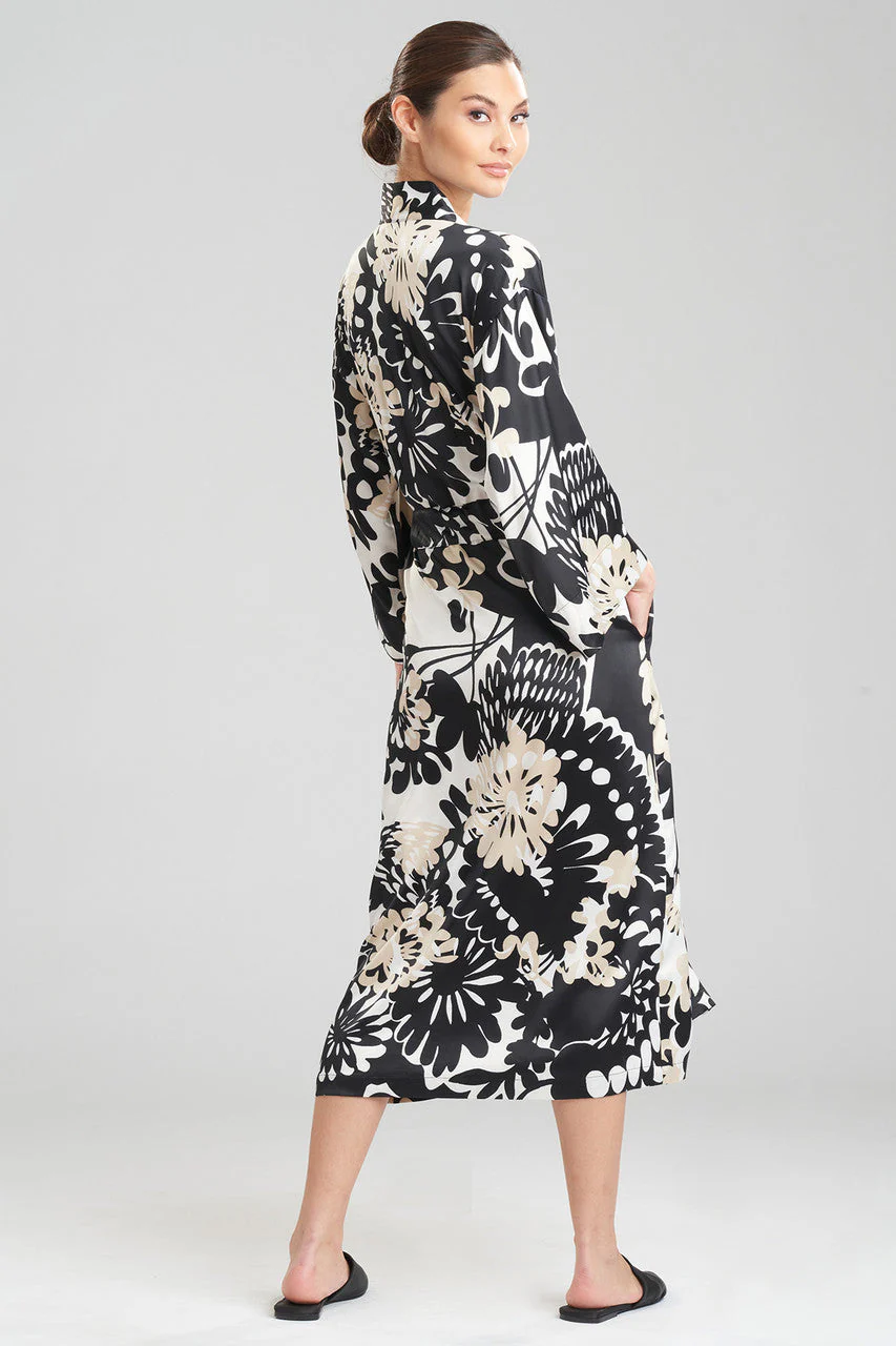 Soleil-Printed Matte Satin Robe - Image 2