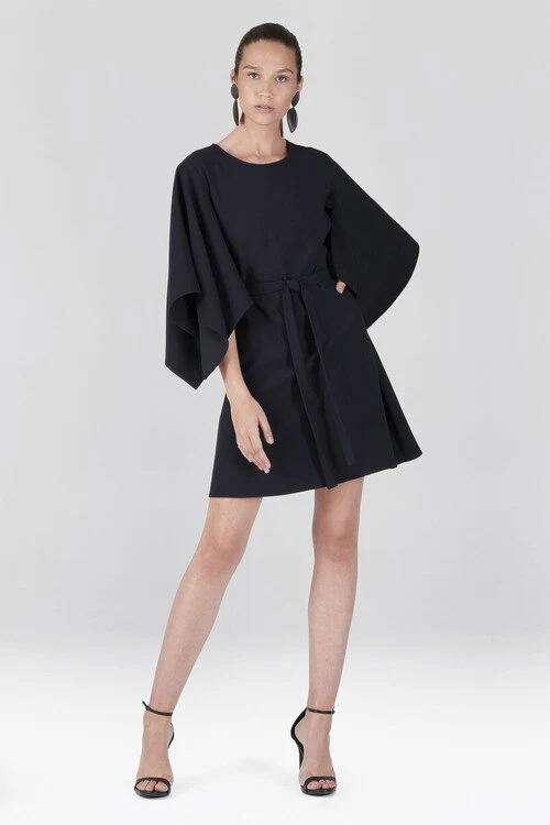 Solid Crepe Handkerchief Shift Dress - Image 6