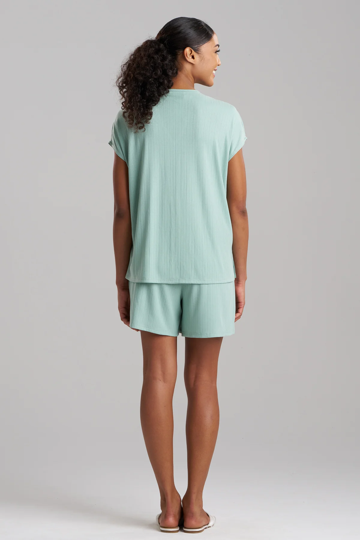 Soothe Rib T-Shirt Short Set - Image 2