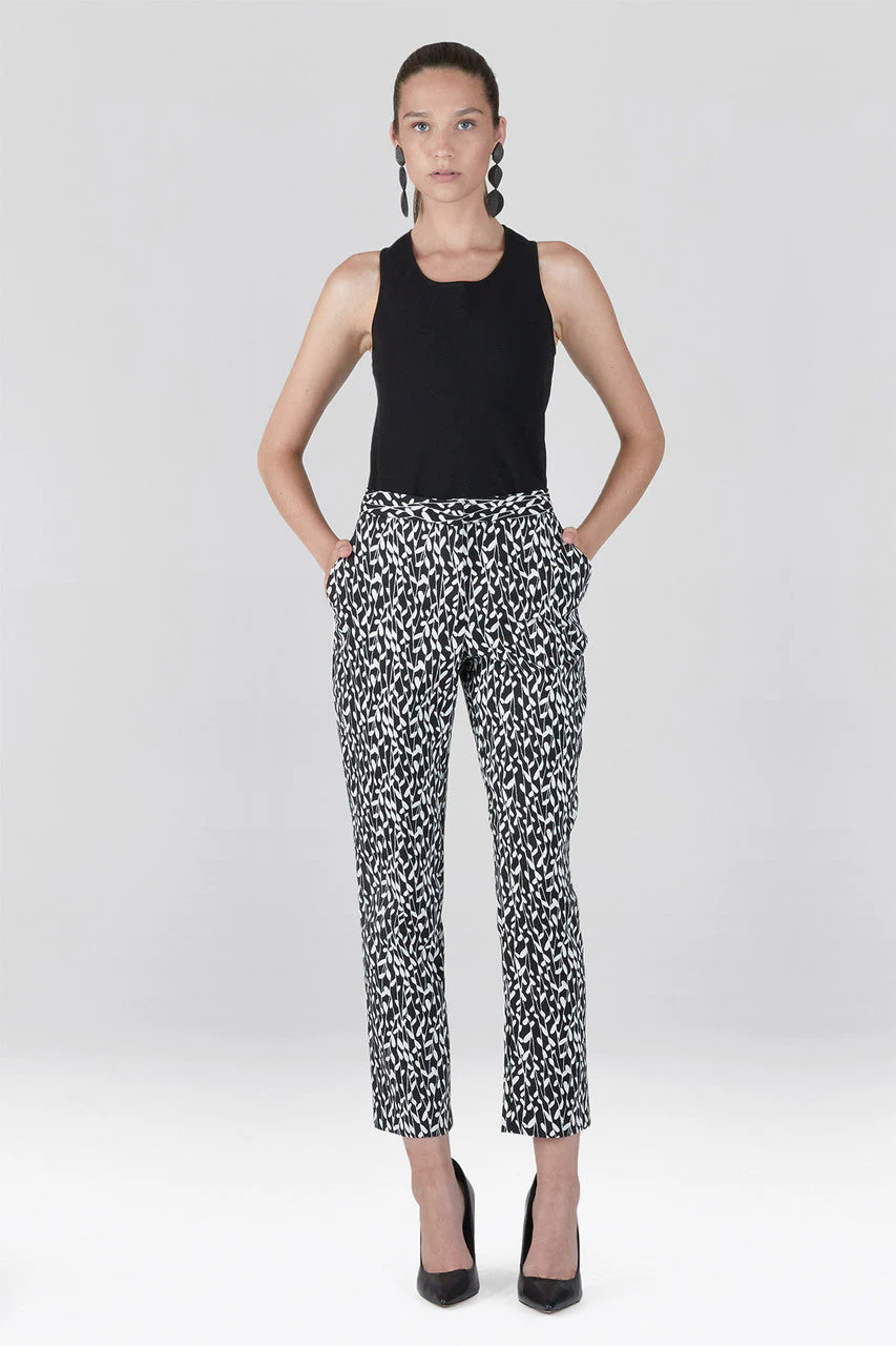 Stencil Vine Jacquard Ankle Pants - Image 2