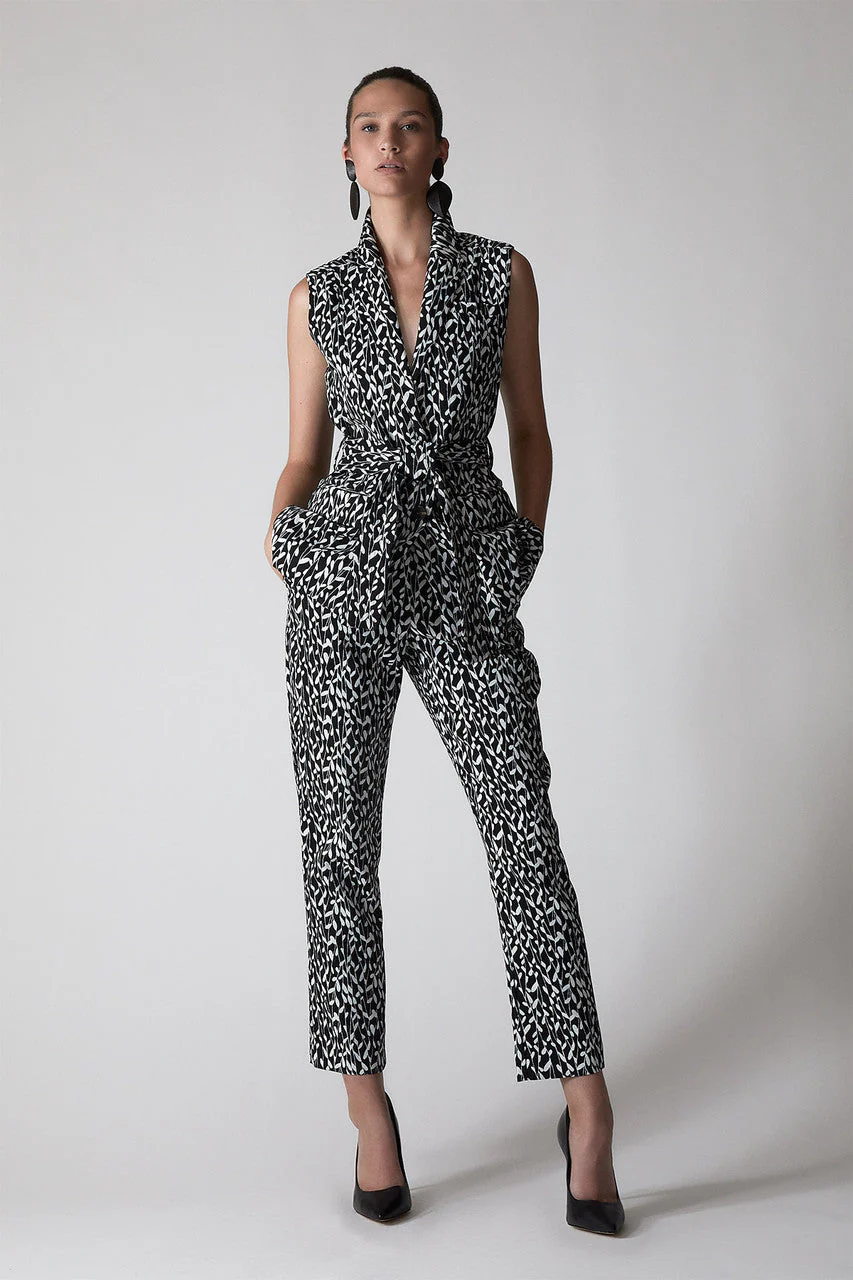 Stencil Vine Jacquard Ankle Pants - Image 4