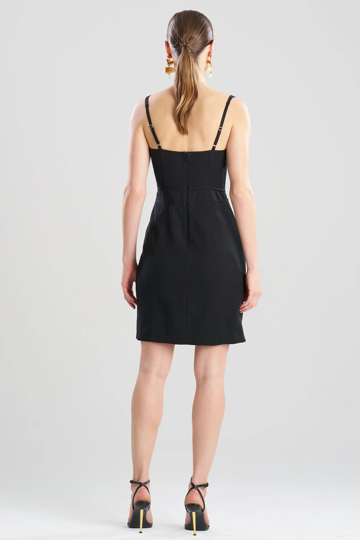 Stretch Basketweave Cotton Mini Dress - Image 3