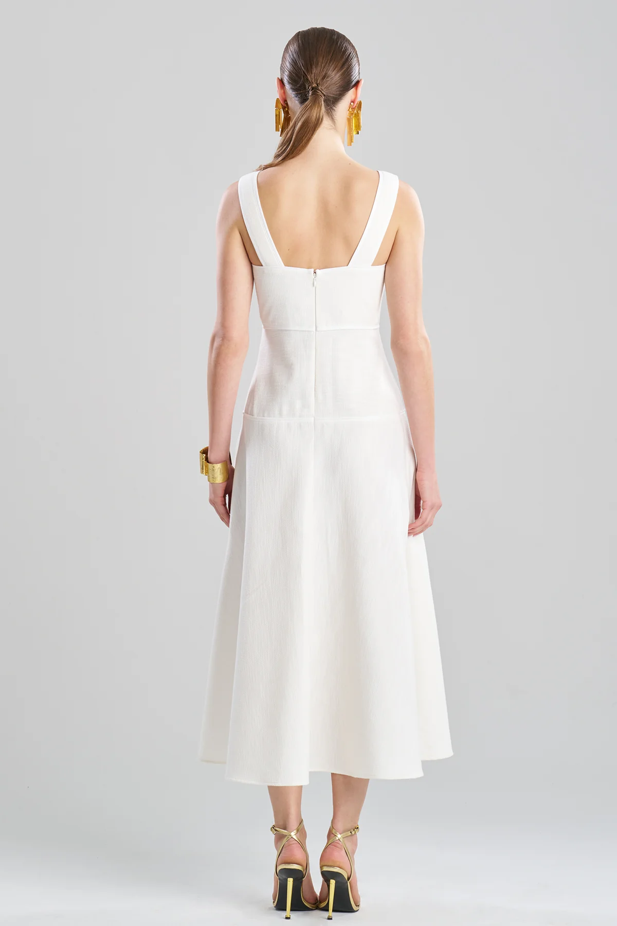 Stretch Basketweave Cotton Sundress - Image 3