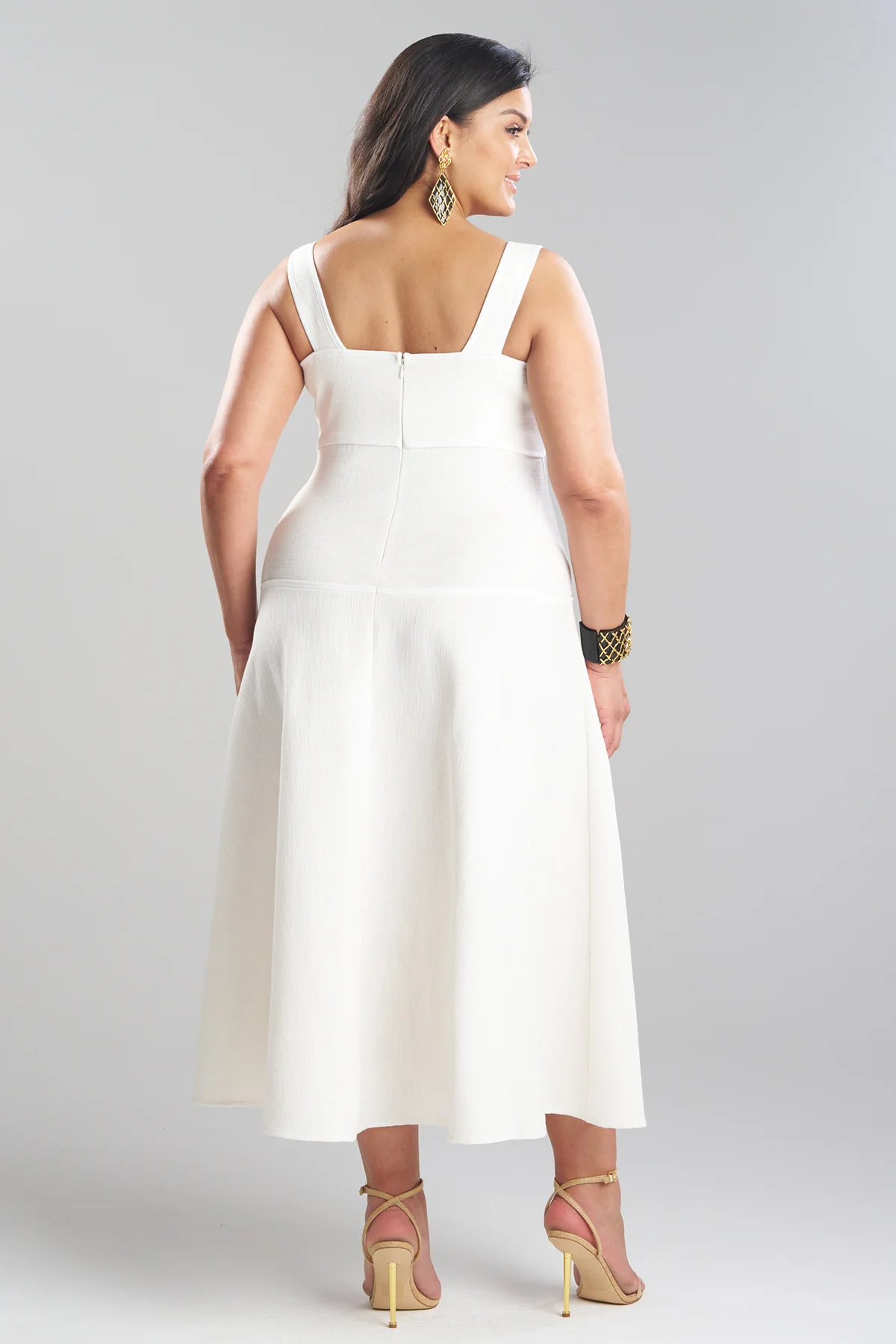 Stretch Basketweave Cotton Sundress - Image 5