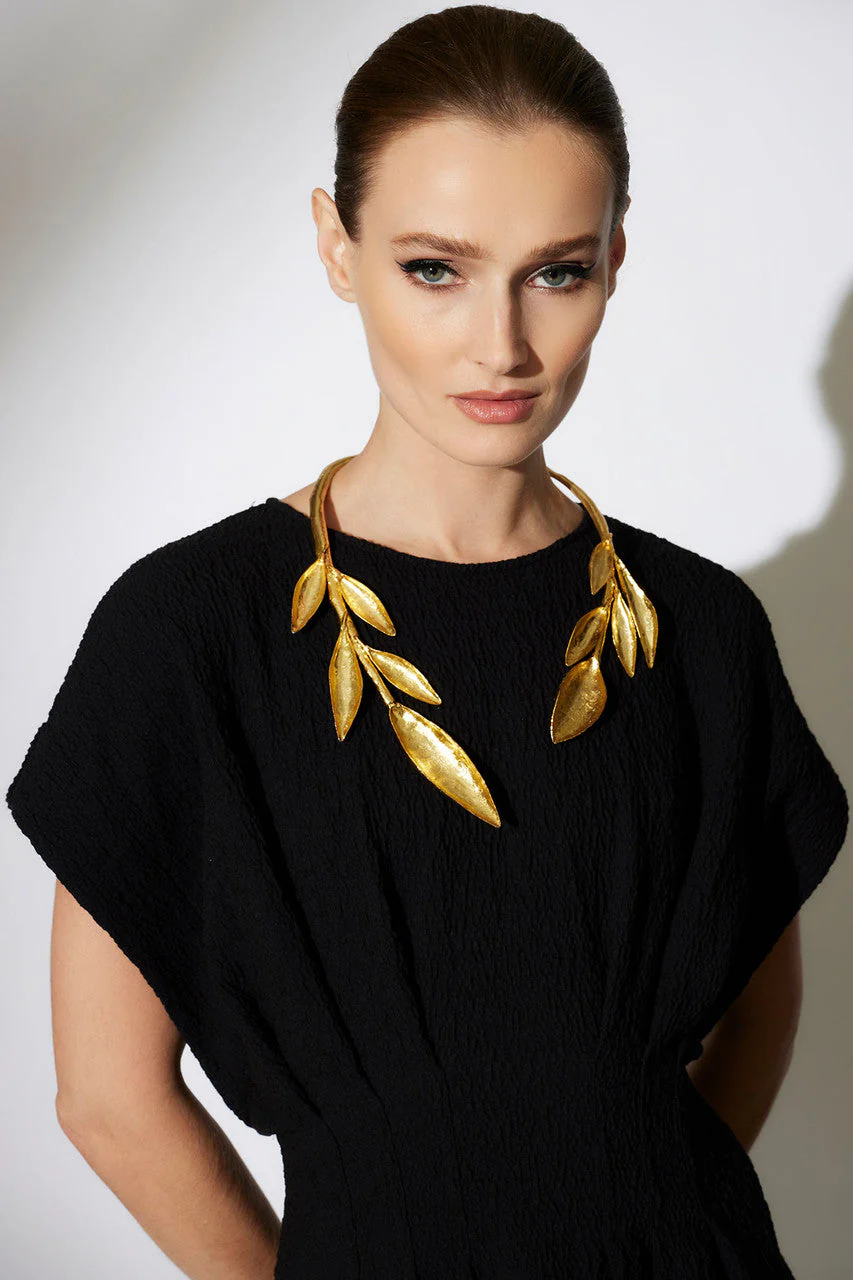 Stretch Texture Jacquard Pleated Dress - Image 4