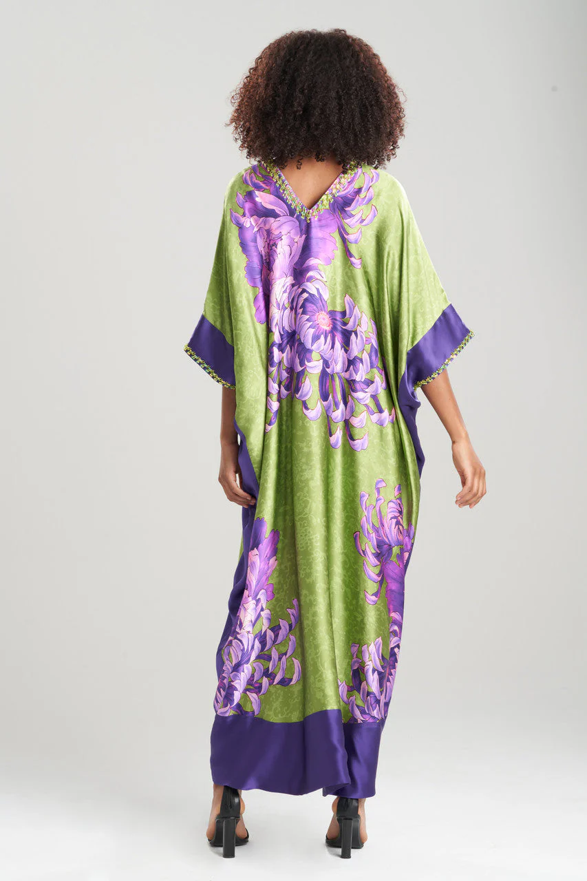 Sumida Charmeuse Embellished Silk Caftan - Image 3