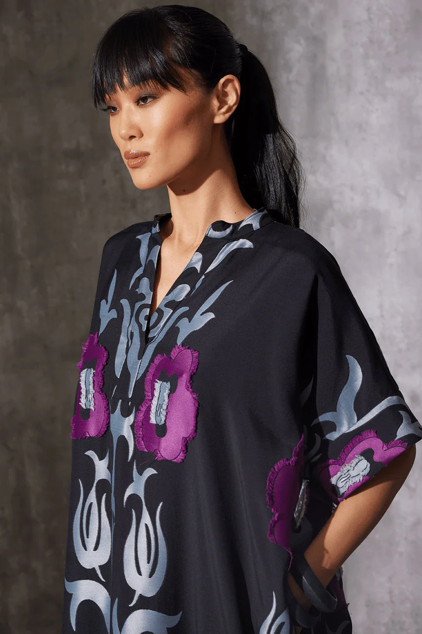 Suzani Jacquard Oversized Caftan Dress - Image 6