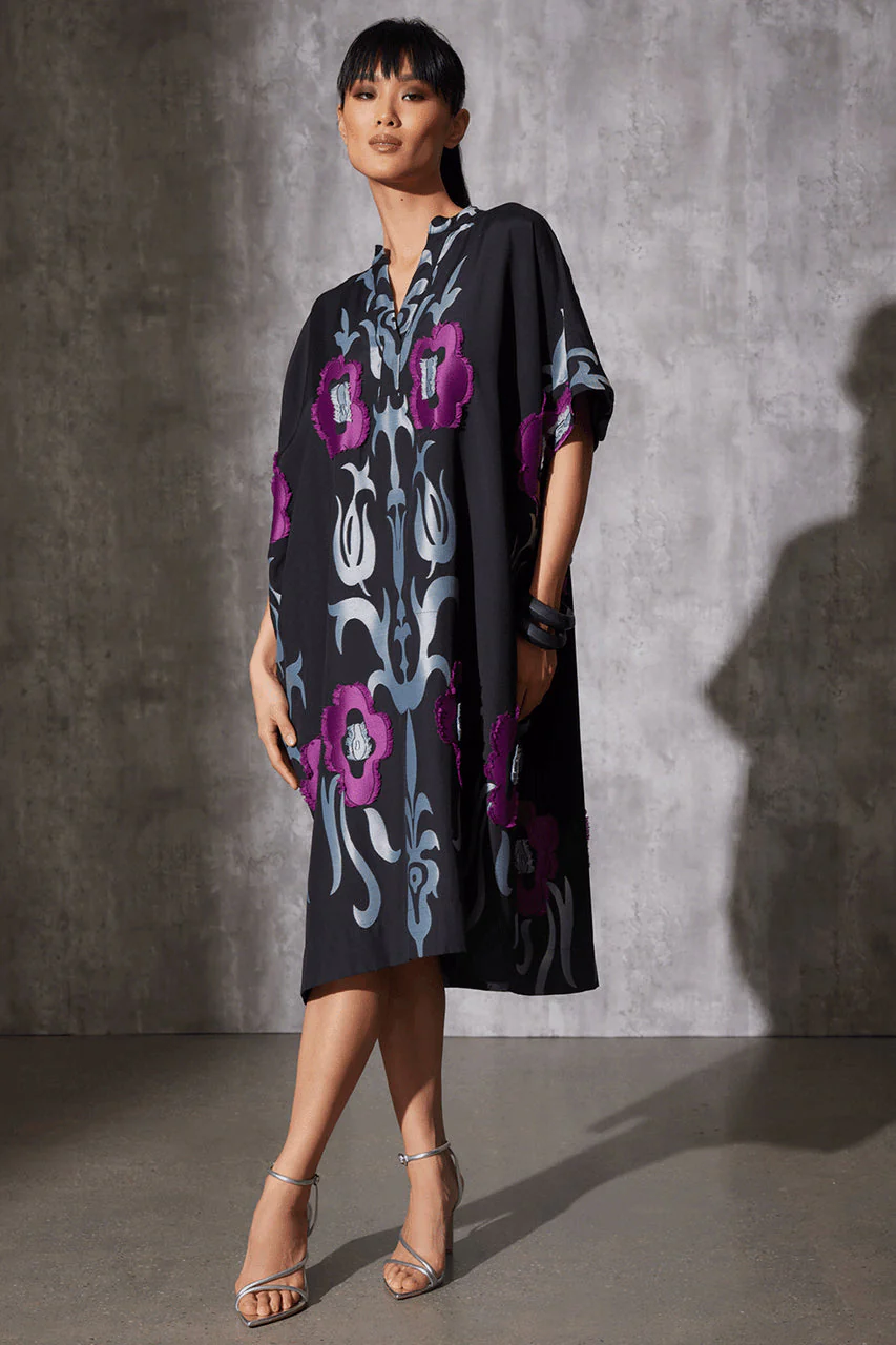 Suzani Jacquard Oversized Caftan Dress - Image 7