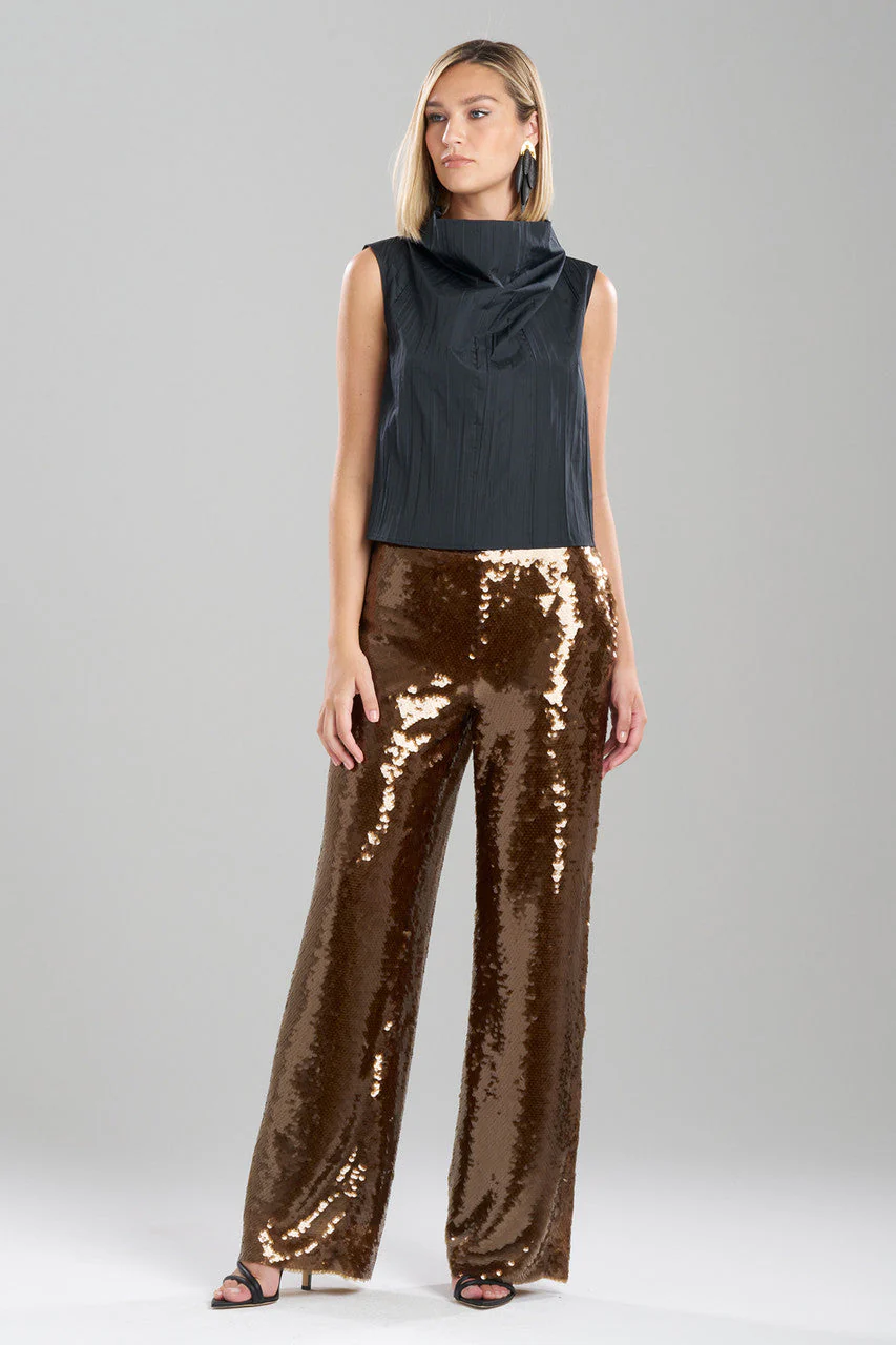 Taffeta Plisse Cowl Top - Image 2