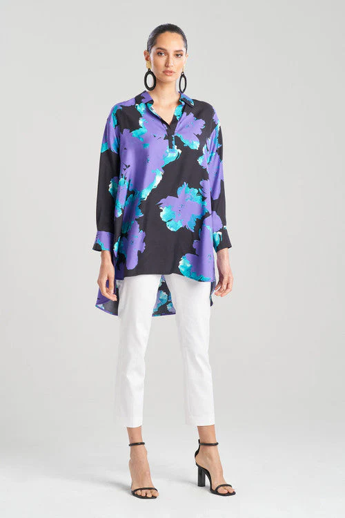 Taichou Cotton Silk Oversized Half Placket Shirt - Image 9
