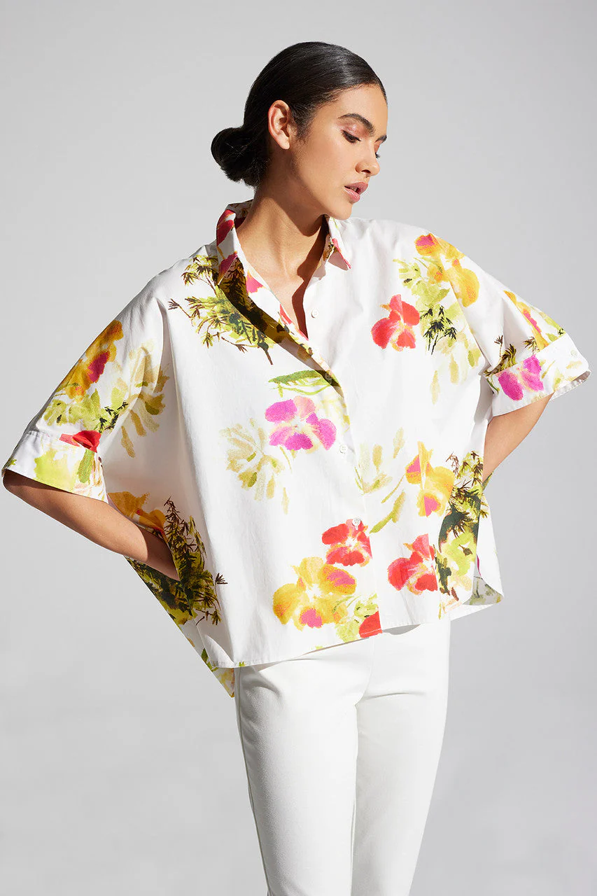 Takeda- Cotton Poplin Caftan Shirt - Image 2