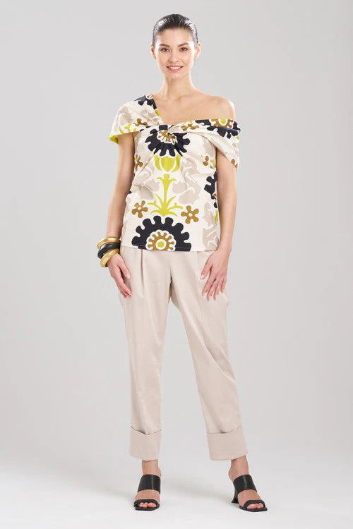 Talitha Cotton Poplin Asymmetrical Top