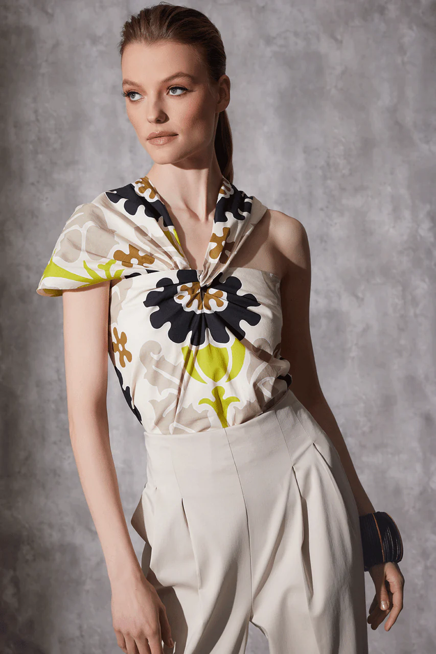 Talitha Cotton Poplin Asymmetrical Top - Image 4