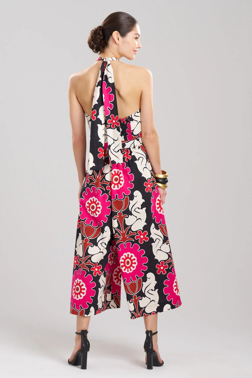 Talitha Cotton Poplin Belted Halter Jumpsuit - Image 2