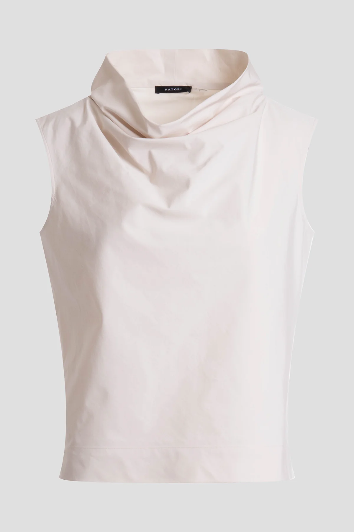 Tech Cotton Taffeta Funnel Neck Top - Image 3