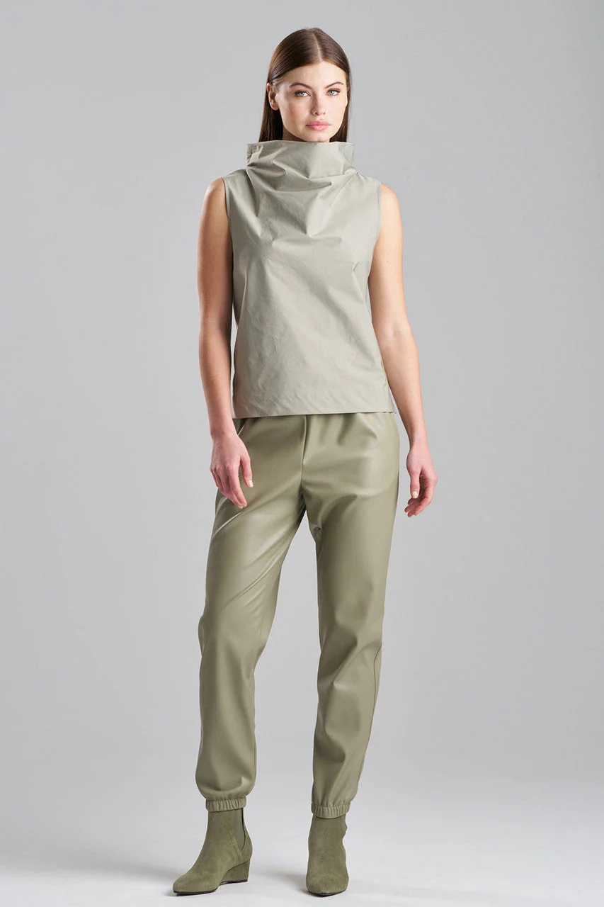 Tech Cotton Taffeta Funnel Neck Top - Image 2