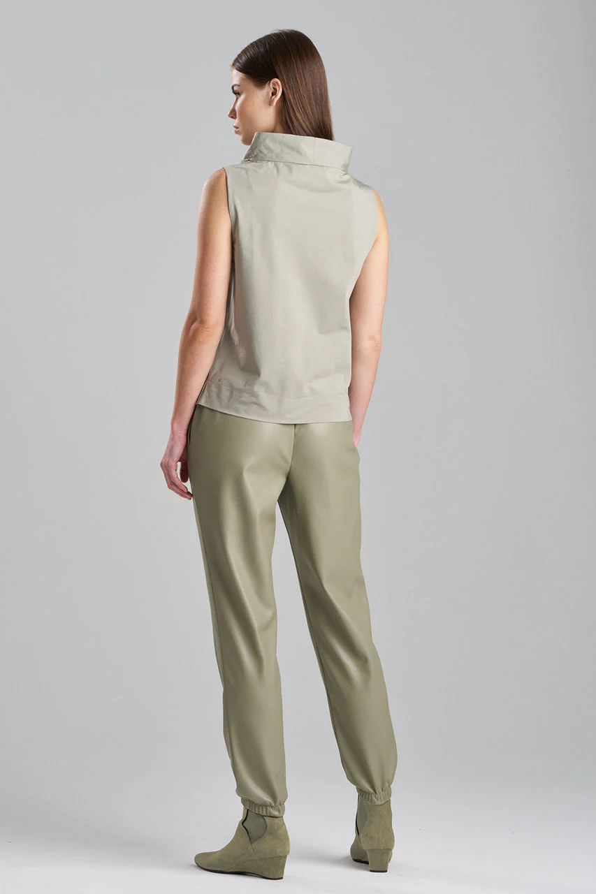 Tech Cotton Taffeta Funnel Neck Top - Image 3
