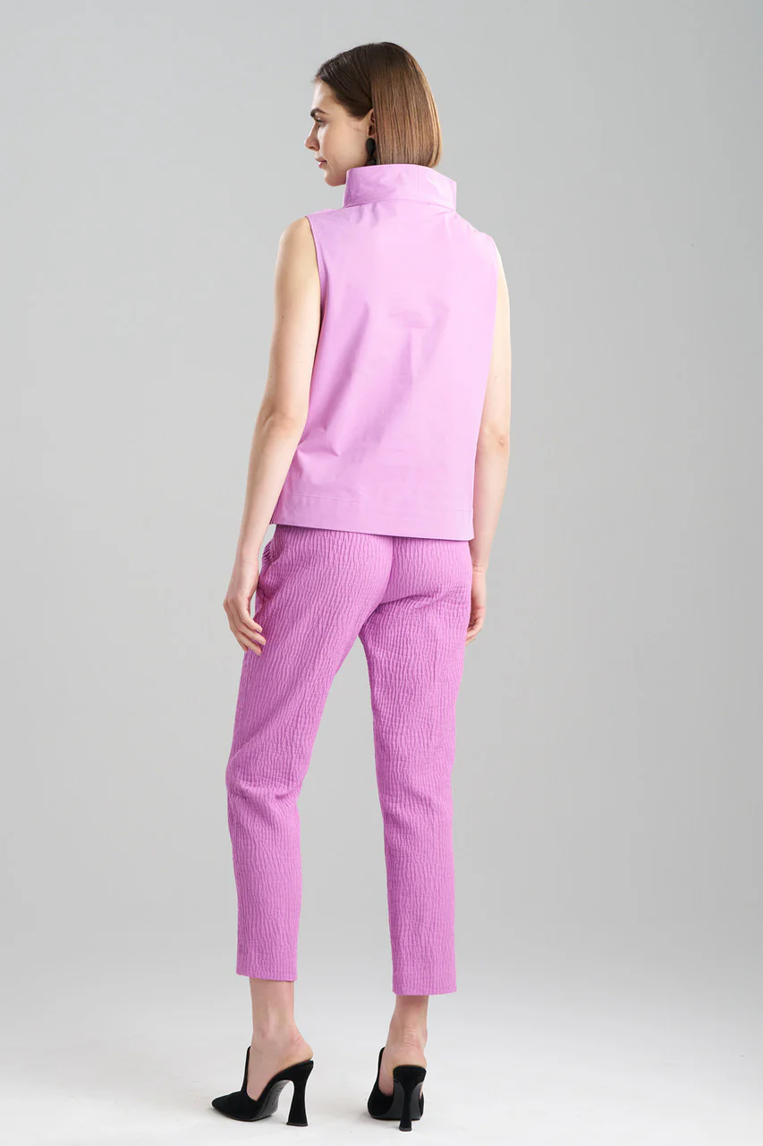 Tech Cotton Taffeta Funnel Neck Top - Image 2