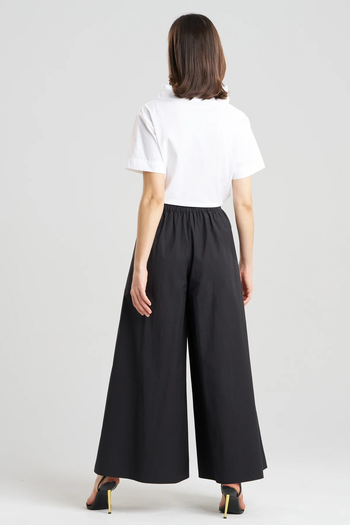 Tech Cotton Taffeta Palazzo Pants - Image 2