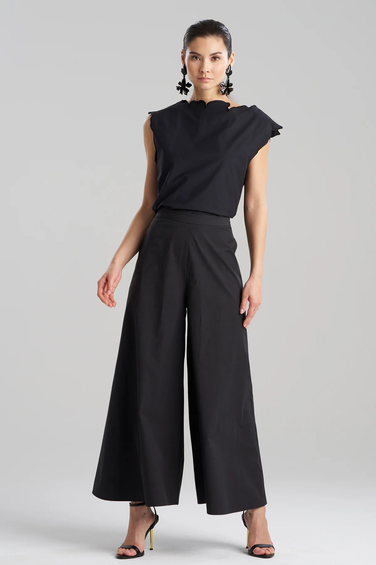 Tech Cotton Taffeta Palazzo Pants - Image 3