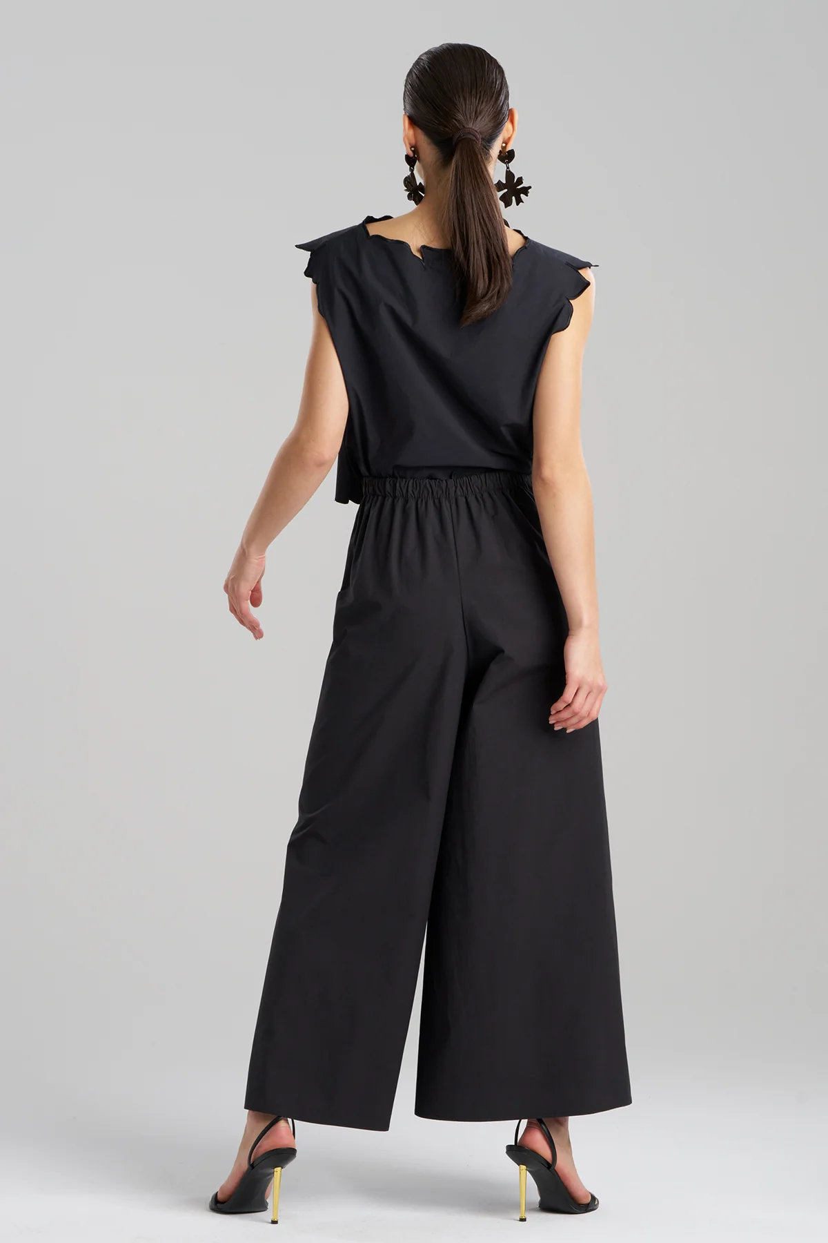 Tech Cotton Taffeta Palazzo Pants - Image 4