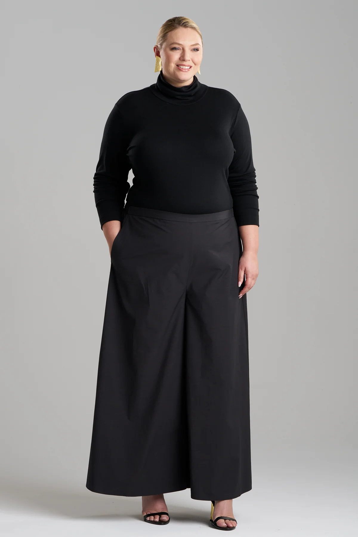 Tech Cotton Taffeta Palazzo Pants - Image 5