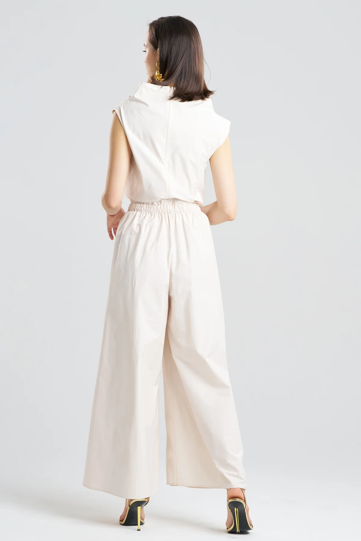 Tech Cotton Taffeta Palazzo Pants - Image 2