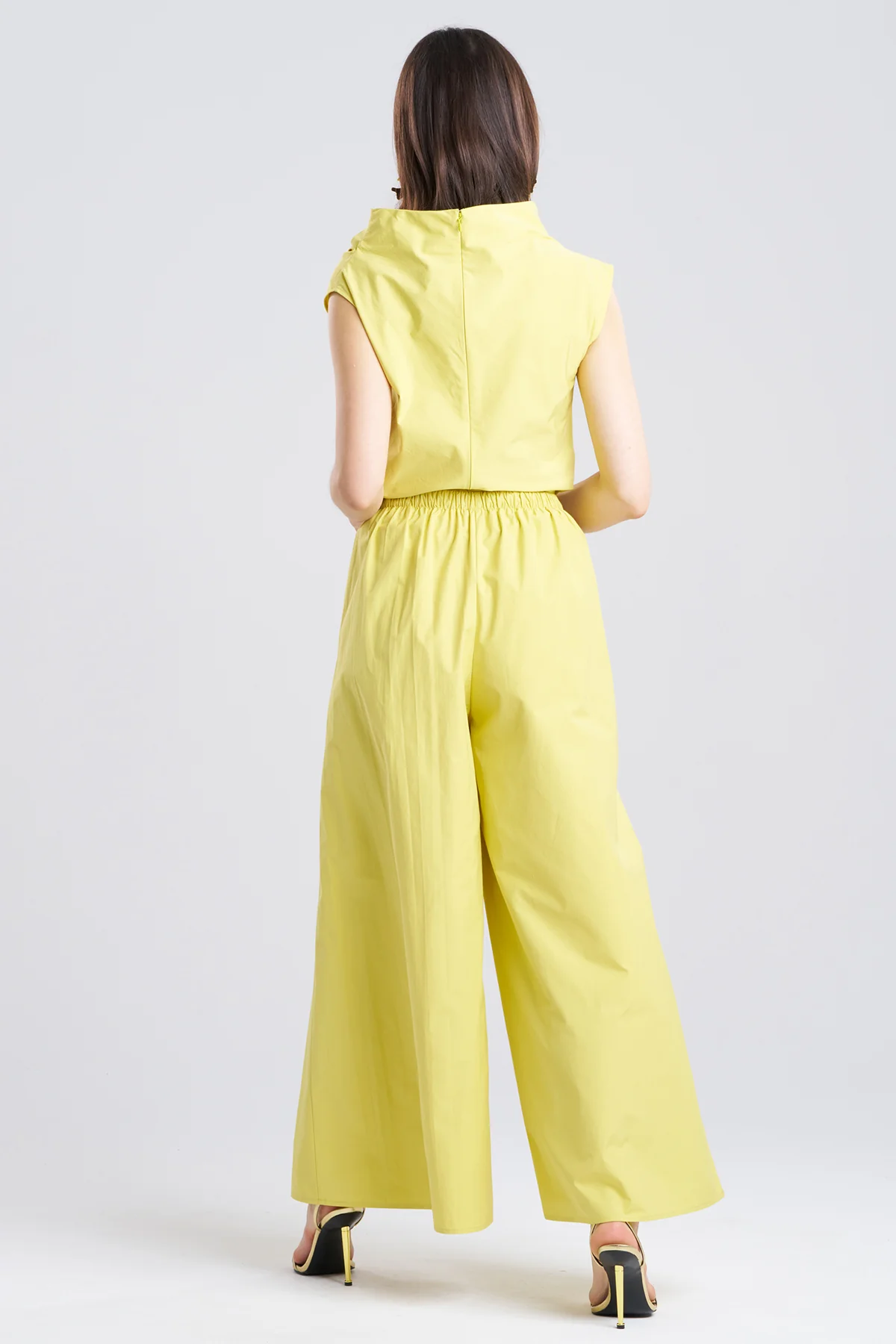 Tech Cotton Taffeta Palazzo Pants - Image 2