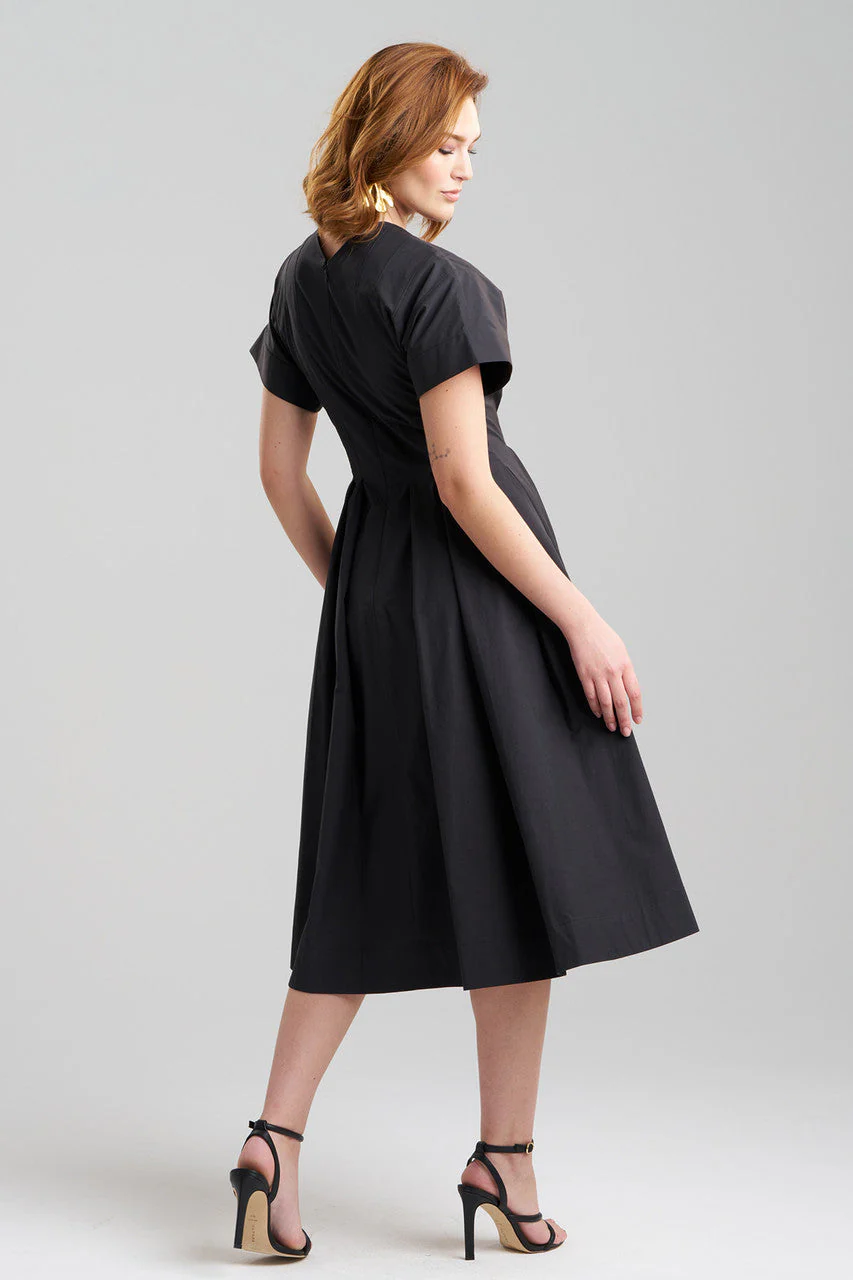 Tech Cotton Taffeta Pleated Dress - Image 2