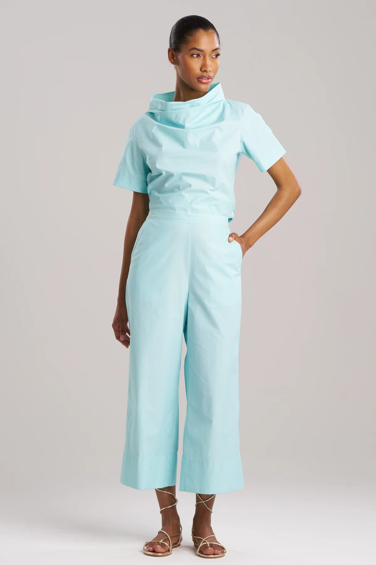 Techno Poplin Cropped Pants - Image 2