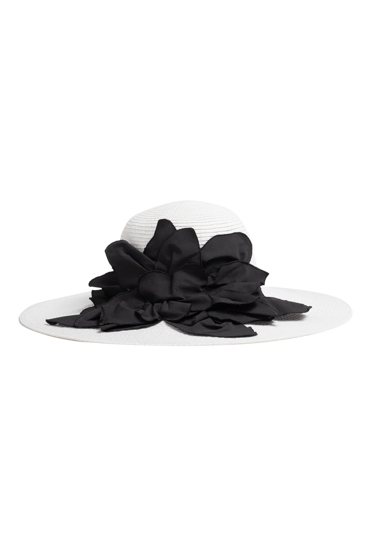 Techno Poplin Cut-Out 3D Applique Straw Hat