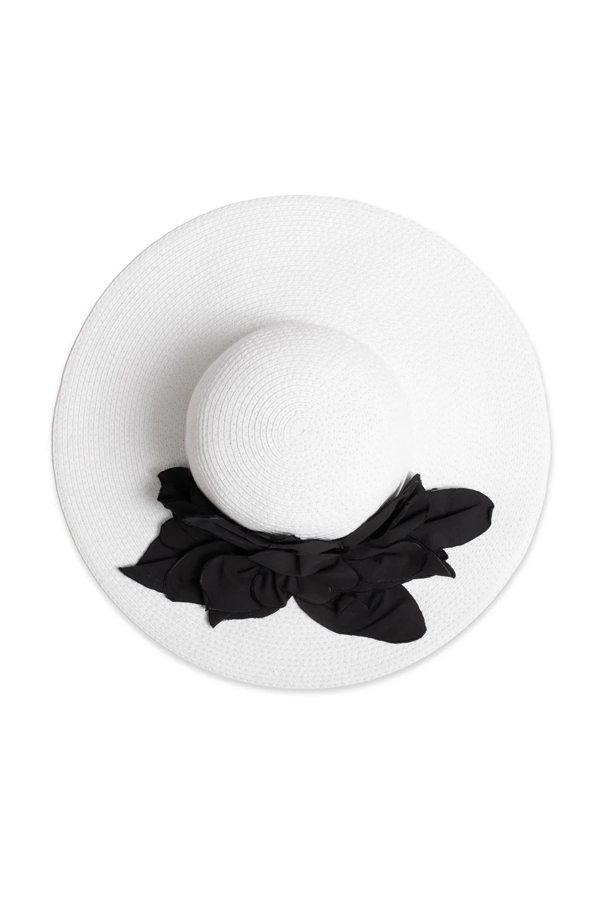Techno Poplin Cut-Out 3D Applique Straw Hat - Image 3