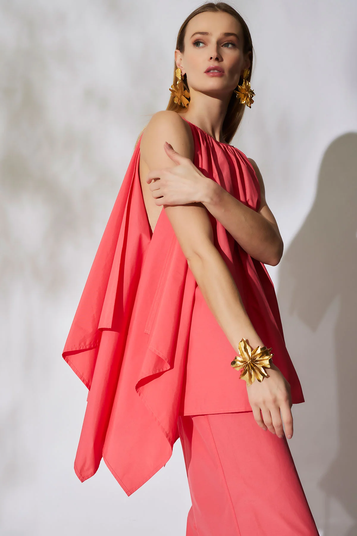 Techno Poplin Handkerchief Top