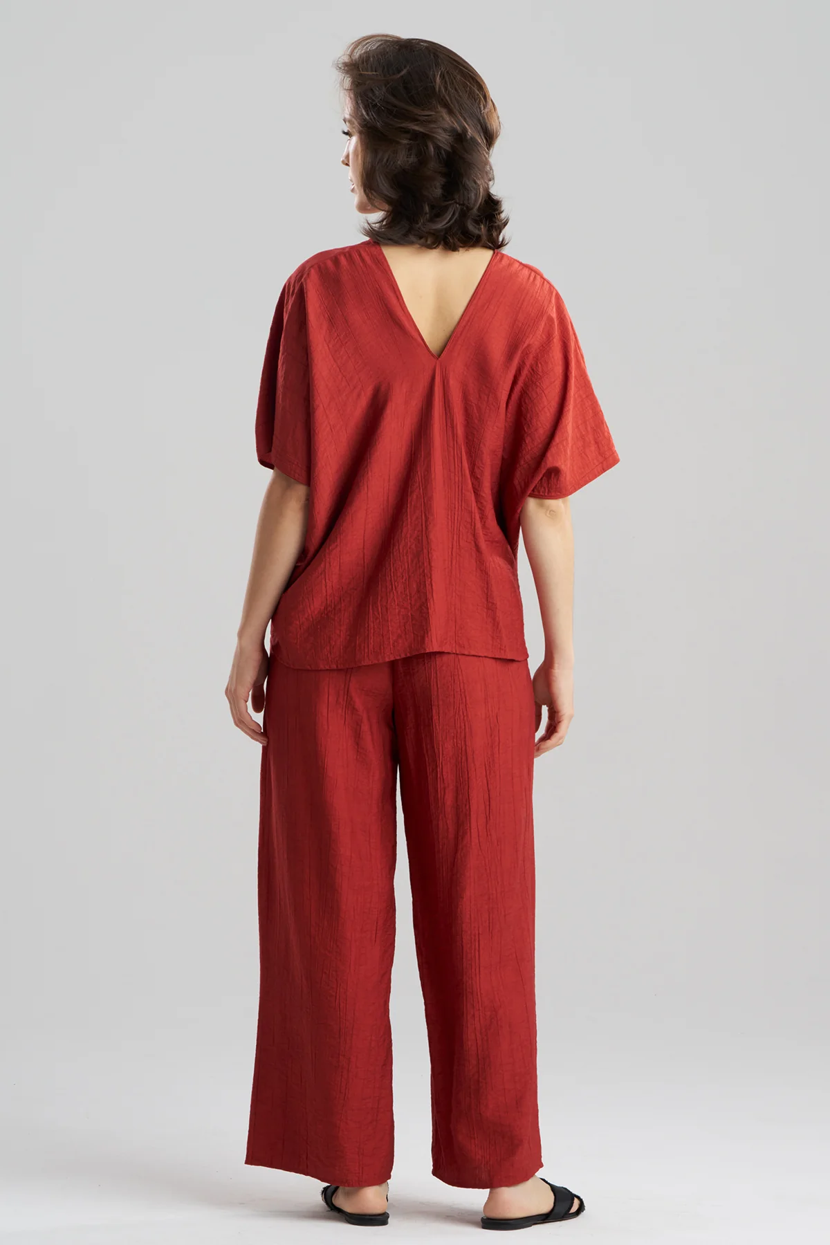 Terra Foil Crinkle Caftan Shirt - Image 2