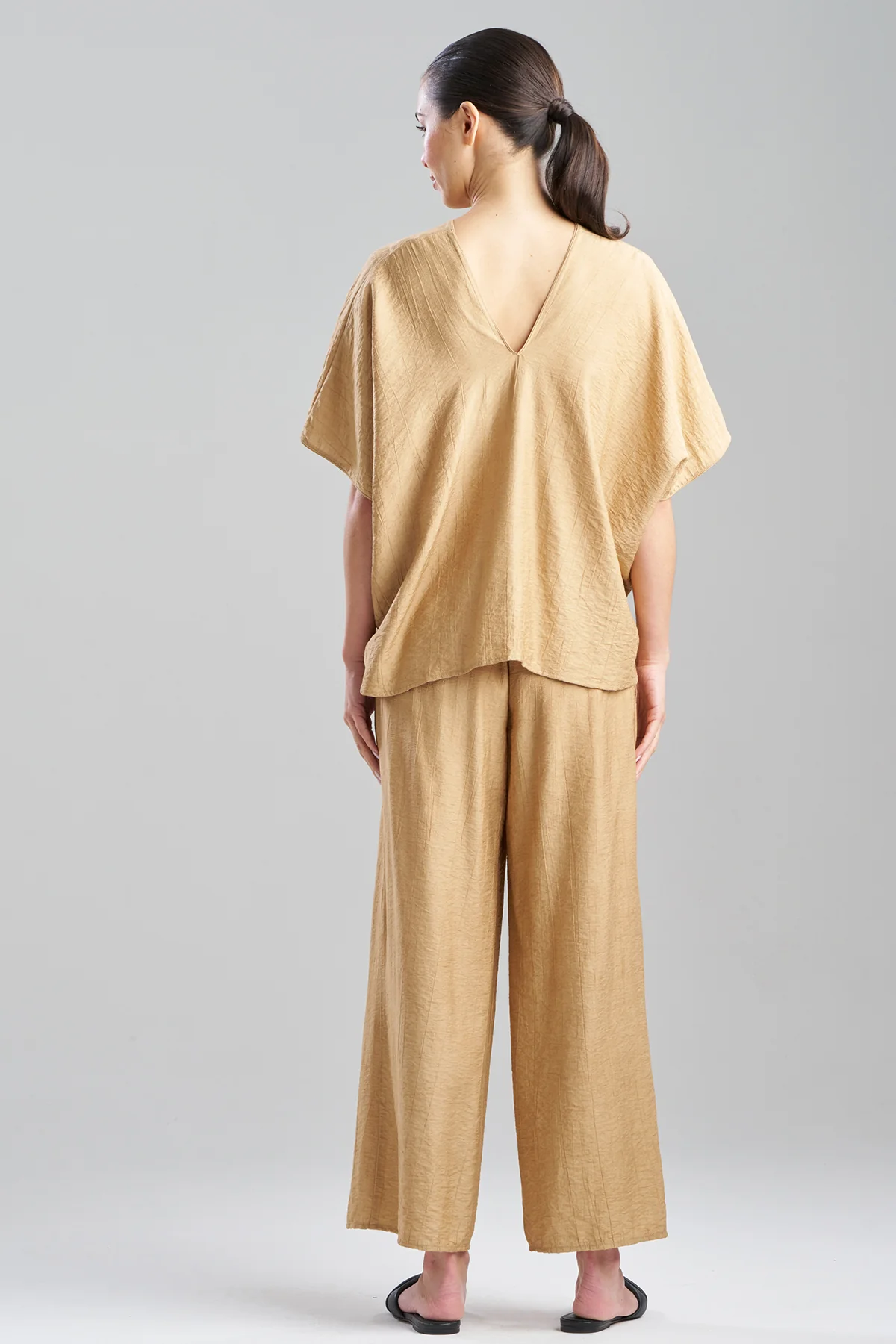 Terra Foil Crinkle Caftan Shirt - Image 2