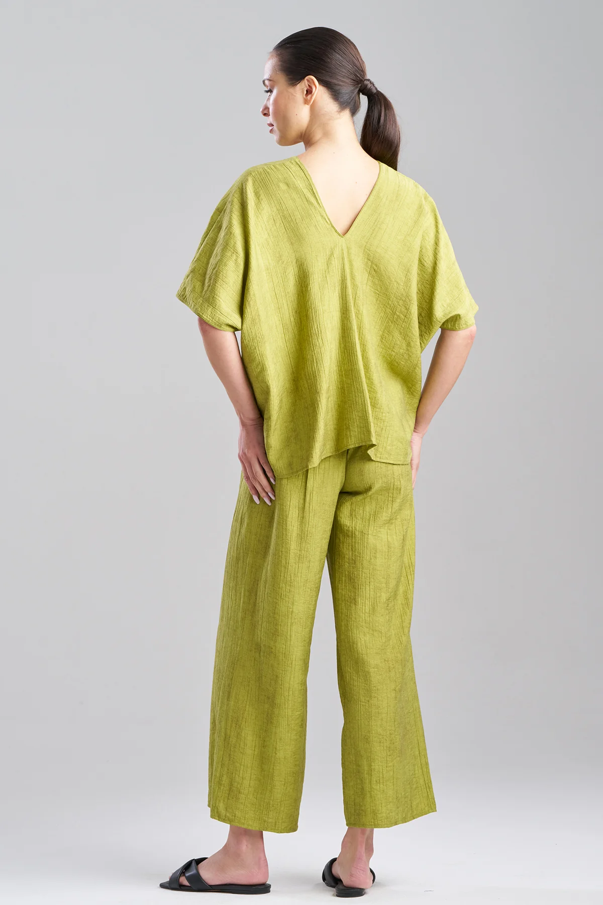 Terra Foil Crinkle Caftan Shirt - Image 3
