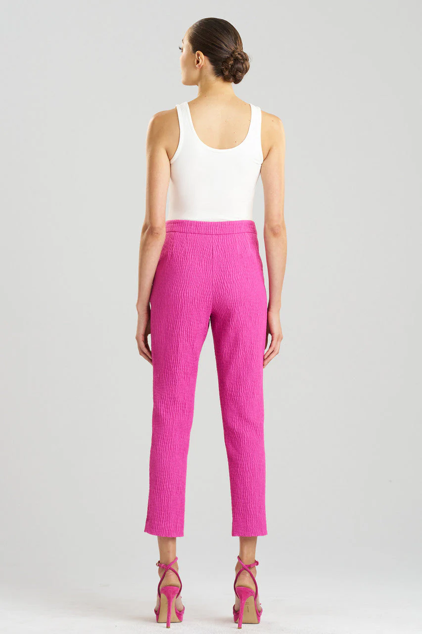 Textured Cotton Jacquard Ankle Pants - Image 2